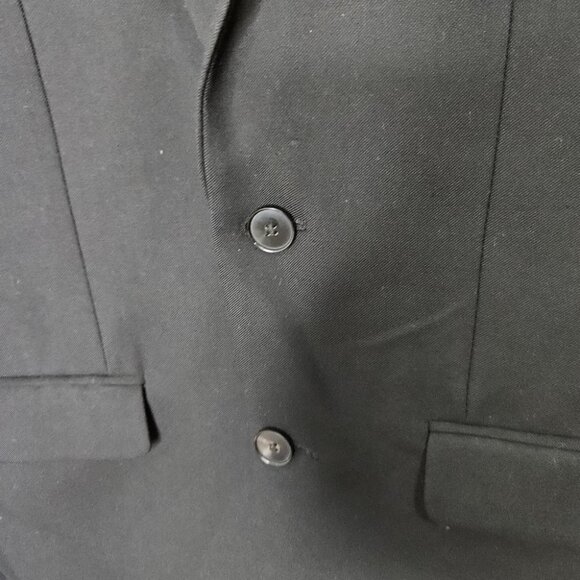 SANDRO Paris Wool Men's Blazer Jacket Sz S Black Single Breast Designer - Picture 5 of 10